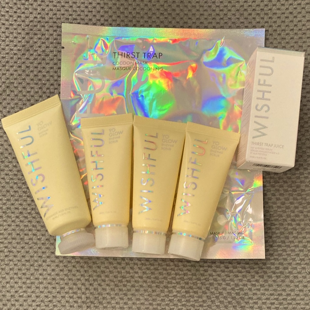 New Huda Thirst Trap Juice HA3 Peptide Serum,Mask & Yo Glow Enzyme Scrub